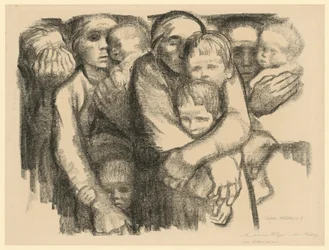 Mães (2.ª versão rejeitada da 6.ª folha de «Guerra», 1.º estado)