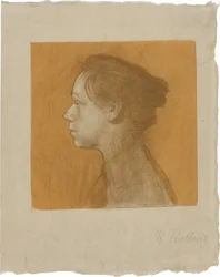 Autorretrato de perfil para a esquerda