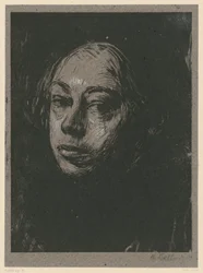 Autorretrato voltado para a esquerda (2.º estado)