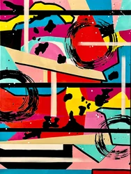 Retro colorido e abstrato