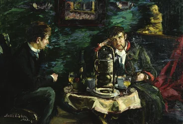 O actor Tobias Sorensen e Ola Voss (óleo sobre tela)