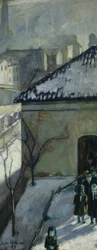Vista em direcção à Escola Ruseloekka, Oslo (óleo sobre tela)