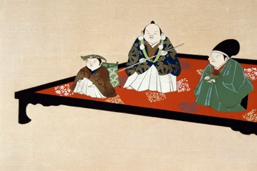 Família japonesa em ambientes fechados