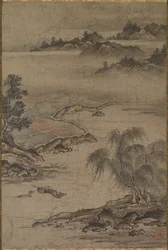 Cultivo e pastoreio de búfalos no verão, meados de 1500.