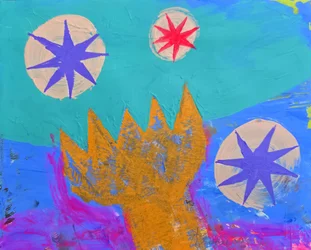 Coroa e Estrelas Abstratas