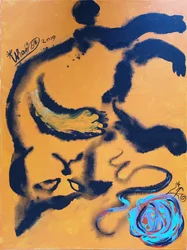 Gato abstrato e brincalhão
