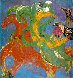 Animais abstratos e coloridos