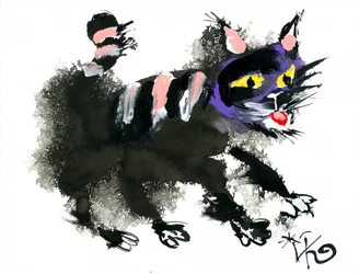 Gato preto fantasioso
