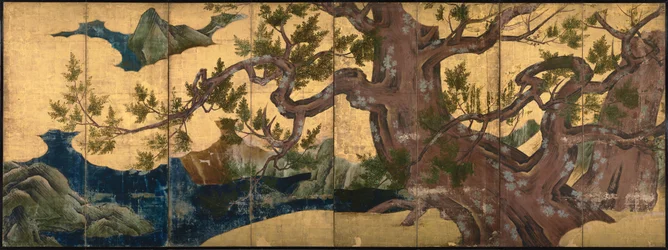 Cypress Tree Oito telas dobradas, 1590