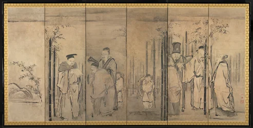Sete Sábios do Bosque de Bambu, Quatro Anciões do Monte Shang, 1600s.