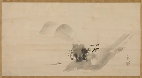 Paisagem, período Edo, século XVII.