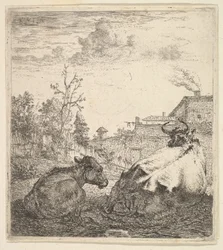The Cow and the Calf, século XVII.