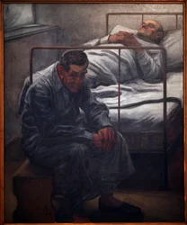 Hospital. Pintura de Karel Myslbek (1874-1915), Oil On Canvas 1910. Arte checa do século XX. Palácio Veletrzni (Palácio de Feiras), Praga (República Checa).