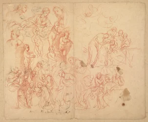 Estudos de figuras (frente); Estudos de figuras (verso)