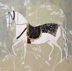Cavalo Branco Ornamentado
