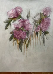 Flores de peônia delicadas