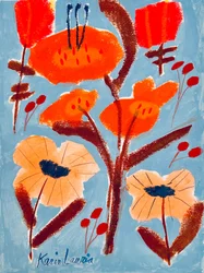 Abstrato floral vibrante