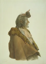 Pioch-Ki Iu, um homem de Blackfeet Piegan
