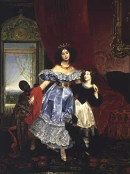 Retrato da condessa Samoilova com (Giovanina) Amazilia Pacini e um rapaz negro