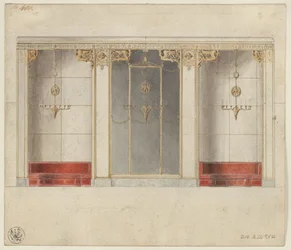 Berlim, Wilhelmstraße 102. Palácio do príncipe Alberto da Prússia, projecto para a sala de mármore