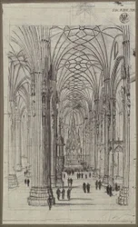 Vista interior de Santo Estêvão em Viena