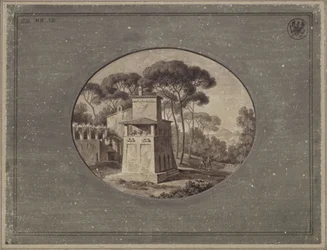 «Leitaria no pinhal da Villa Borghese perto de Roma» / A Casa Cenci no parque da Villa Borghese em Roma