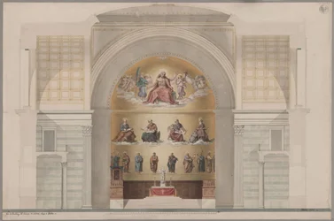 Potsdam. Igreja de São Nicolau. Projecto para a pintura da abside
