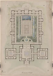 Palácio de Orianda na Crimeia. Projecto de estilo clássico. Planta