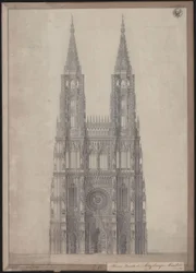 Estrasburgo. Catedral. Projecto para a conclusão da fachada oeste