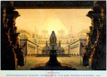 O pátio do templo de Ísis e Osíris onde Sarastro era Sumo Sacerdote, c1816
