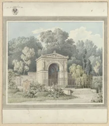 Zeitz. Projecto para o monumento funerário de Johann Friedrich Delbrück. Vista
