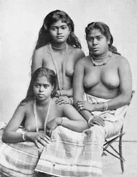 Três meninas Tamil do Deccan, 1902
