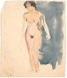 Modelo feminino em pé