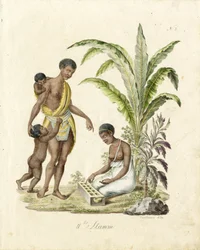 Família africana (em letra de imprensa)