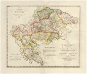 Mapa de 1803 da Croácia, por Karl Joseph Kipferling