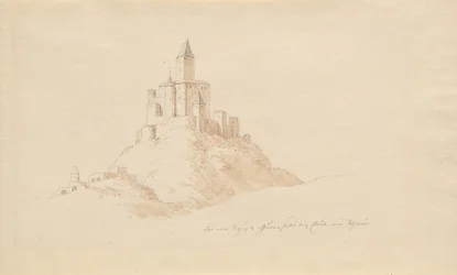 O antigo Castelo de Gutenfels perto de Kaub no Reno