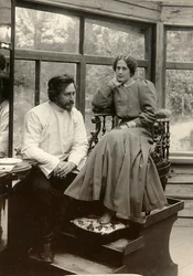 O escritor russo Leonid Andreiev com a sua mulher, início do século XX