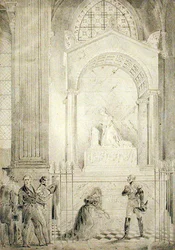 Monumento Funerário da Imperatriz Josefina (1763-1814) na Igreja de São Pedro e São Paulo, Rueil-Malmaison (lápis sobre papel)