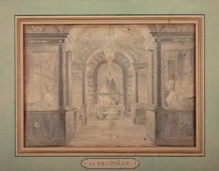 Napoleão no trabalho na biblioteca do Chateau de Malmaison, c.1806