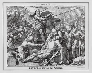 Eberhard II, Conde de Wurttemberg, na Batalha de Doffingen