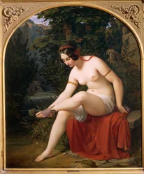 Banho de ninfa, por Heinrich Karl Anton Mucke (1806-1891)