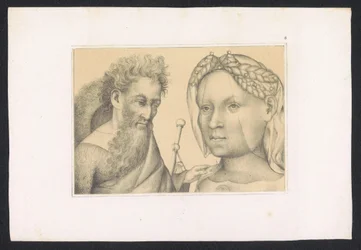 Jakobus de Meerdere em vrouw Desenhos e estudos de um mestre holandês do século XV. Século. Baseado nos originais mantidos na Biblioteca Real de Berlim (título da série)