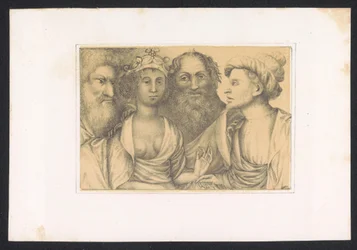 Homens unem jonge man em vrouw Desenhos e estudos de um mestre holandês do século XV. Século. Baseado nos originais mantidos na Biblioteca Real de Berlim (título da série)
