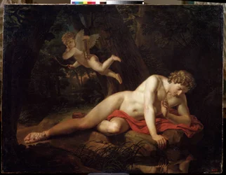 "Narcisse" Peinture de Karl Pavlovich Briullov (Brioullov) (1799-1852) 1819 Museu Estatal Russo, São Petersburgo
