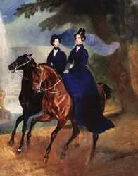 Retrato da Imperatriz Alexandra Fyodorovna com sua filha, 1837