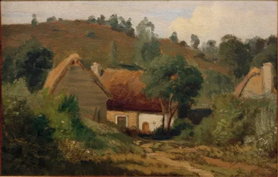 Paisagem francesa com casas