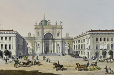 A Igreja Católica de Santa Catarina, em São Petersburgo, primeira metade do século XIX.
