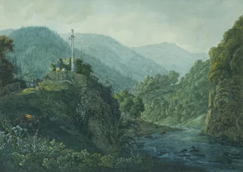 Alemão: A imagem da cruz perto de Weißenbach