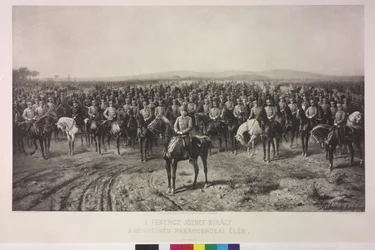 O Imperador Francisco José I no auge do Exército Territorial Húngaro