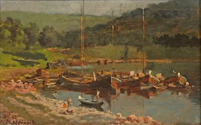 Karl Weysser - Navios em Neckarsteinach, 1893